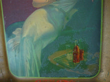 Load image into Gallery viewer, 1936 Drink Coca Cola Woman in White Gown Metal Serving Hostess Tray