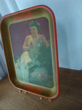 Load image into Gallery viewer, 1936 Drink Coca Cola Woman in White Gown Metal Serving Hostess Tray