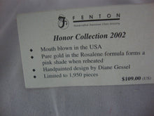 Load image into Gallery viewer, 2002 Fenton Honor Rosalene Handpainted Purple Flower Basket