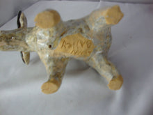 Load image into Gallery viewer, Lynn Bailey SC Pottery Tan Bull Pig and Black White Dog on Back Pottery Figurine