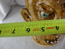 Load image into Gallery viewer, Marvin Bailey SC Potter Tan Squiggly 6 Tooth Ugly Face Jug 11" Tall