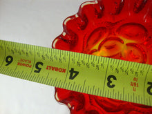 Load image into Gallery viewer, MCM L.E. Smith Moon & Stars Amberina Ruffle Footed Vase