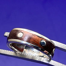 Load image into Gallery viewer, Ring, Sterling Silver, Wood Inlay, Size 6