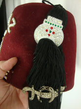 Load image into Gallery viewer, Vintge Hejaz Special Aide Fex with Jewels and Pins and Hat Box