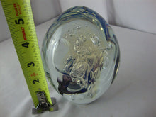 Load image into Gallery viewer, 1996 Robert Eickholt Signed Art Glass Egg Bubble Chaos Paperweight