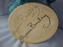 Load image into Gallery viewer, Marvin Bailey SC Potter Aqua Blue Speckle 5 Blue Tooth Face Jug 9" tall