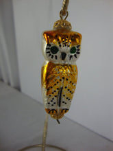 Load image into Gallery viewer, Vintage Czech Republic Owl Painted Glass Ornament