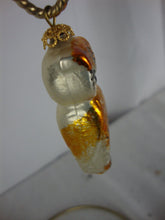 Load image into Gallery viewer, Vintage Czech Republic Owl Painted Glass Ornament