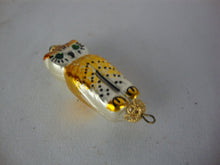 Load image into Gallery viewer, Vintage Czech Republic Owl Painted Glass Ornament