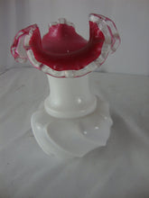 Load image into Gallery viewer, Vintage Fenton Peach Crest Wide Spiral Wave Vase Ruffled Rim