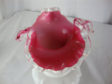 Load image into Gallery viewer, Vintage Fenton Peach Crest Wide Spiral Wave Vase Ruffled Rim