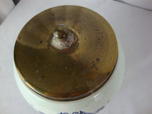 Load image into Gallery viewer, Vintage Delft Holland Repro van Rossem's Toeback Tobacco Humidor Jar with Metal Lid