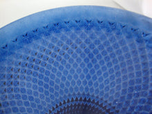 Load image into Gallery viewer, Vintage Blue Glass Diamond Point Cake Pastry Stand