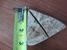 Load image into Gallery viewer, Alaska Legend Ulu Utility Knife Cutting Tool with Antler Dark Brown Rectangle Handle with Cream Triangle Base