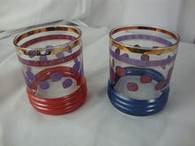 Load image into Gallery viewer, 1950s Sokura Sango by Sue Lipton Red Blue Rocks Glasses Set of Two