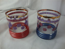 Load image into Gallery viewer, 1950s Sokura Sango by Sue Lipton Red Blue Rocks Glasses Set of Two