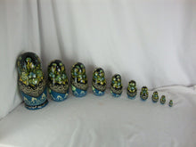Load image into Gallery viewer, 1995 Russian Handpainted Nesting Dolls Setof 10