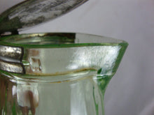 Load image into Gallery viewer, Vintage Vaseline Uranium Glass Syrup Dispenser with Metal Flip Lid