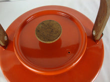 Load image into Gallery viewer, 1960's Copco Michael Lax Orange Enamel with Teak Handle Tea Kettle