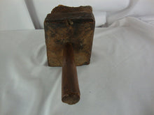 Load image into Gallery viewer, Antique Primitive Handmade Wood Block Wood Handle Mallet Hand Tool