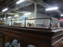 Load image into Gallery viewer, Vintage Mahogany One Piece China Display Hutch with Top Brass Gallery Rail
