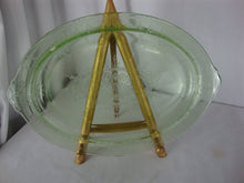 Load image into Gallery viewer, Vintage Anchor Hocking Princess Green Vaseline Glass Oval Serving Platter