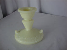 Load image into Gallery viewer, Vintage McKee Fenton Custard Uranium Glass Single Candleholder