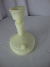 Load image into Gallery viewer, Vintage McKee Fenton Custard Uranium Glass Single Candleholder