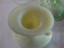 Load image into Gallery viewer, Vintage McKee Fenton Custard Uranium Glass Single Candleholder