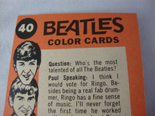 Load image into Gallery viewer, 1964 TCG Beatles #40 Question/Answer Color Trading Card