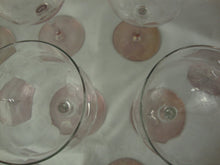 Load image into Gallery viewer, Vintage Pink Clear Crystal Water Goblet Glasses Set of 10