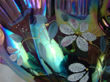 Load image into Gallery viewer, 1994 Fenton Plum Carnival Handpainted Signed Glass Floral Basket