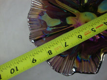 Load image into Gallery viewer, 1994 Fenton Plum Carnival Handpainted Signed Glass Floral Basket