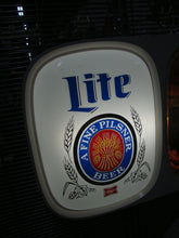 Load image into Gallery viewer, 1978 Miller Lite Pilsner Beer Large Double Light Bar Wall Mount Electric Beer Sign