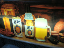 Load image into Gallery viewer, 1978 Miller Lite Pilsner Beer Large Double Light Bar Wall Mount Electric Beer Sign