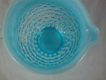 Load image into Gallery viewer, Vintage Fenton Aqua Blue Opalescent CC-369 Hobnail Small Pitcher