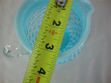 Load image into Gallery viewer, Vintage Fenton Aqua Blue Opalescent CC-369 Hobnail Small Pitcher