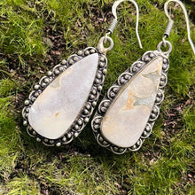 Load image into Gallery viewer, Earrings, Sterling Silver, Agate in Matrix