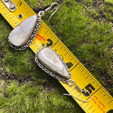 Load image into Gallery viewer, Earrings, Sterling Silver, Agate in Matrix