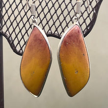 Load image into Gallery viewer, Earrings, Sterling Silver, Peach Calcite