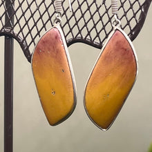 Load image into Gallery viewer, Earrings, Sterling Silver, Peach Calcite