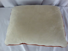 Load image into Gallery viewer, Elk and Deer Hide Pillow Cover with Stitched Indian Motif Border with Pillow Insert
