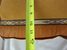 Load image into Gallery viewer, Elk and Deer Hide Pillow Cover with Stitched Indian Motif Border with Pillow Insert