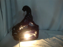 Load image into Gallery viewer, MCM Black Ceramic Panther TV Figural Lamp