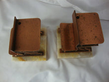 Load image into Gallery viewer, Vintage C Jere Signed Metal Student Desk on Onyx Base Bookend Pair