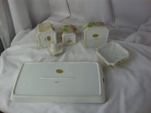 Load image into Gallery viewer, Vintage Andrea by Sadek Porcelain Floral Dresser Bottle Set with Tray