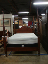 Load image into Gallery viewer, Vintage Spiral Four Poster Queen Full Bed Frame with Headboard Footboard
