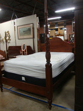 Load image into Gallery viewer, Vintage Spiral Four Poster Queen Full Bed Frame with Headboard Footboard