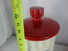 Load image into Gallery viewer, Vintage Unmarked Sugar with Eagle Cream Ceramic Kitchen Canister with Red Lid