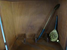 Load image into Gallery viewer, MCM Retro Solid Wood Tabletop Bar Brass Hardware and Bar Tools